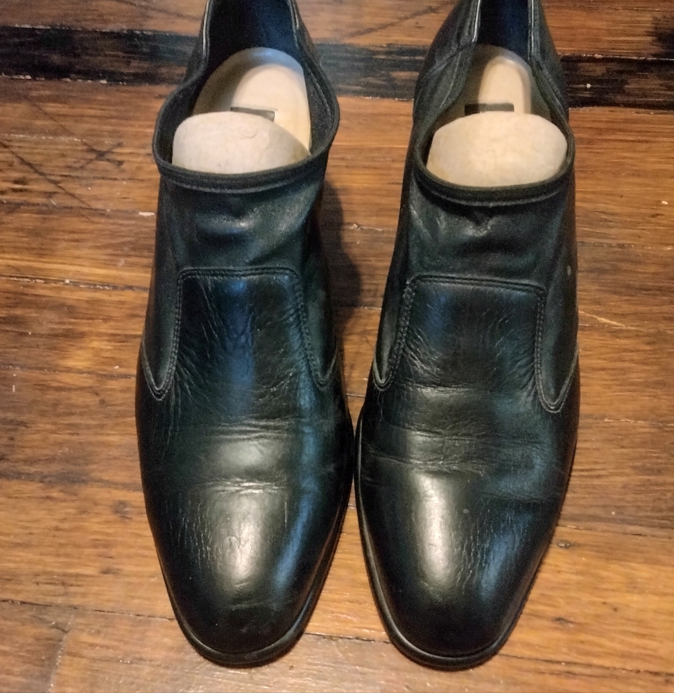 Bruno De Milano Black Leather Ankle Boot Women's Size 9.5
